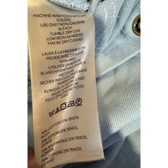 Anthropologie NWT Pilcro Sleeveless Neutral Blue Collared Romper XS - Picture 7 of 8